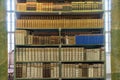 Old library inside the Monastery. Visitors can see the unique replica of the Turine canvas from the year 1651 inside. Codex Gigas Royalty Free Stock Photo