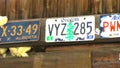 Old license plates