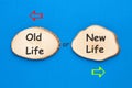 Old Life New Life Opposite Arrows Royalty Free Stock Photo