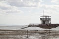 Old lifeboat station on the beach Royalty Free Stock Photo