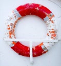 Old lifesaver on board of a ship Royalty Free Stock Photo