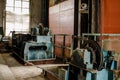 Old lifting gear. winch in old building