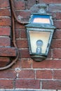 Old light on a brick wall Royalty Free Stock Photo