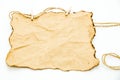 old light brown burnt edges paper piece Royalty Free Stock Photo