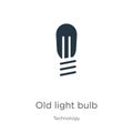 Old light bulb icon vector. Trendy flat old light bulb icon from technology collection isolated on white background. Vector Royalty Free Stock Photo