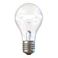 Old light bulb isolated on white 3D Illustration Royalty Free Stock Photo