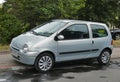 Old light grey Renault Twingo private compact car parked Royalty Free Stock Photo