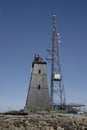 The old lighthouse `Black Tower` is an architectural monument on the island of Mudyug in the White sea.