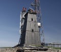 The old lighthouse `Black Tower` is an architectural monument on the island of Mudyug in the White sea.