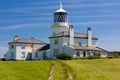 The old lighthouse building built 1829 on the clifftops at Caldey Island off the coast of Wales, UK Royalty Free Stock Photo