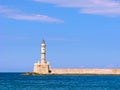 Old lighthouse of Chania, Crete, Greece Royalty Free Stock Photo