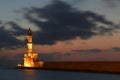 The old lighthouse in Chania.