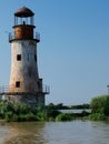Old Lighthouse in The Danube Delta Royalty Free Stock Photo