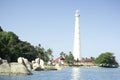 Old lighthouse heritage at the coastal side of belitung island