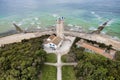 The old lighthouse in Ilse of Re Ile de Re in France Royalty Free Stock Photo