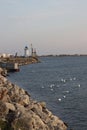 Old lighthouse located in Mangalia, Romania. Royalty Free Stock Photo