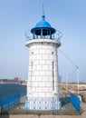 Old lighthouse located in Mangalia, Romania. One of the tourist attraction in the city of Mangalia Royalty Free Stock Photo