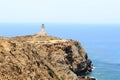 Old lighthouse on peninsula Prasonisi in Rhodes