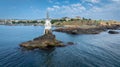 Old lighthouse in the port of Ahtopol, Black sea, Bulgaria Royalty Free Stock Photo