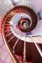 Old lighthouse snail staircase going down Royalty Free Stock Photo