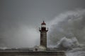 Old lighthouse in a stormy day Royalty Free Stock Photo