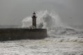 Old lighthouse in a stormy day Royalty Free Stock Photo