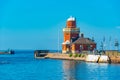 Old lighthouse in Swedish town Helsingborg Royalty Free Stock Photo