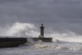 Old lightouse in a stormy morning Royalty Free Stock Photo