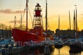 Old lightship in the port of Den Helder, Netherlands