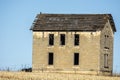 Abandoned Limestone House Blue Sky