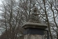 Dutch old lion stone sculpture Royalty Free Stock Photo