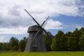 Old Lithuanian windmill Royalty Free Stock Photo