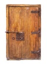 Old little wooden door with locker Royalty Free Stock Photo