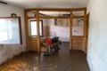 Old Living Room Destroyed From Flood