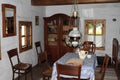 Living room in village house in open-air museum