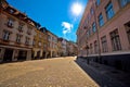 Old Ljubljana cityscape cobbled street view Royalty Free Stock Photo