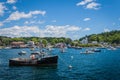 An old lobster boat in Boothbay Habor, Maine Royalty Free Stock Photo