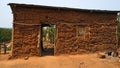 Traditional house in Kigali made of clay, hay and animal`s droppings Royalty Free Stock Photo