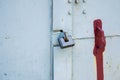 old lock on the iron door Royalty Free Stock Photo