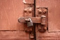 Old lock, latch and rusty gate