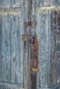 Rusty lock and door handle Royalty Free Stock Photo