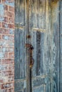 Rusty lock and door handle Royalty Free Stock Photo