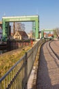 Old lock in the Saale river in Bernburg