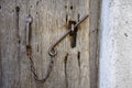 Old lock from an wooden door Royalty Free Stock Photo