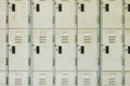 Old lockers in university tile pattern texture for background Royalty Free Stock Photo