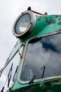 Old locomotive lighting. The lamp used to illuminate the road th