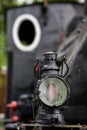 Old locomotive lighting. The lamp used to illuminate the road th