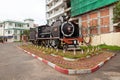 Old locomotive outside Phnom Penh Royal railway station Royalty Free Stock Photo
