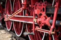 Old locomotive in a railway station Royalty Free Stock Photo