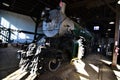 Old 1355 locomotive at the sioux city railroad museum in Iowa